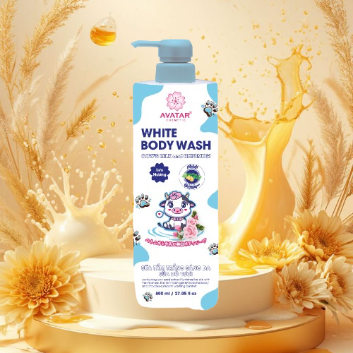 Sữa Tắm Trắng Sáng Da Sữa Bò Tươi Avatar White Body Wash