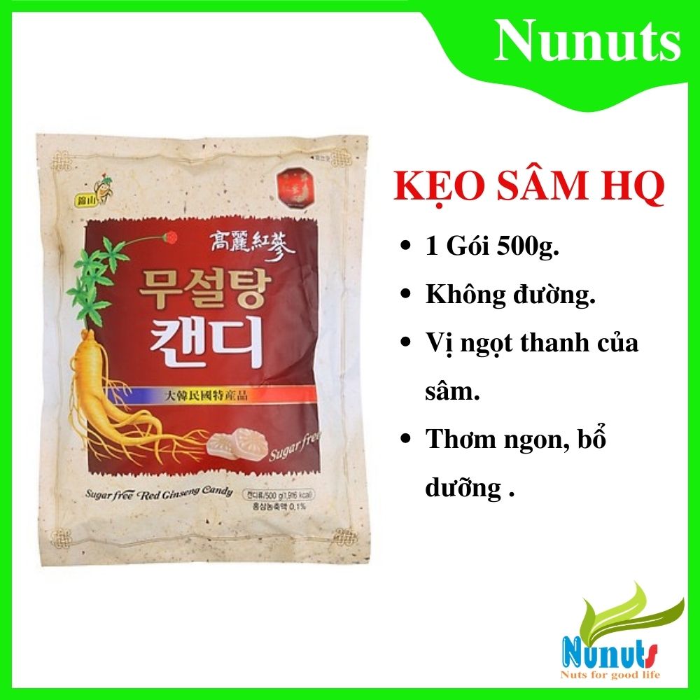 Kẹo sâm hàn quốc không đường gói 500g