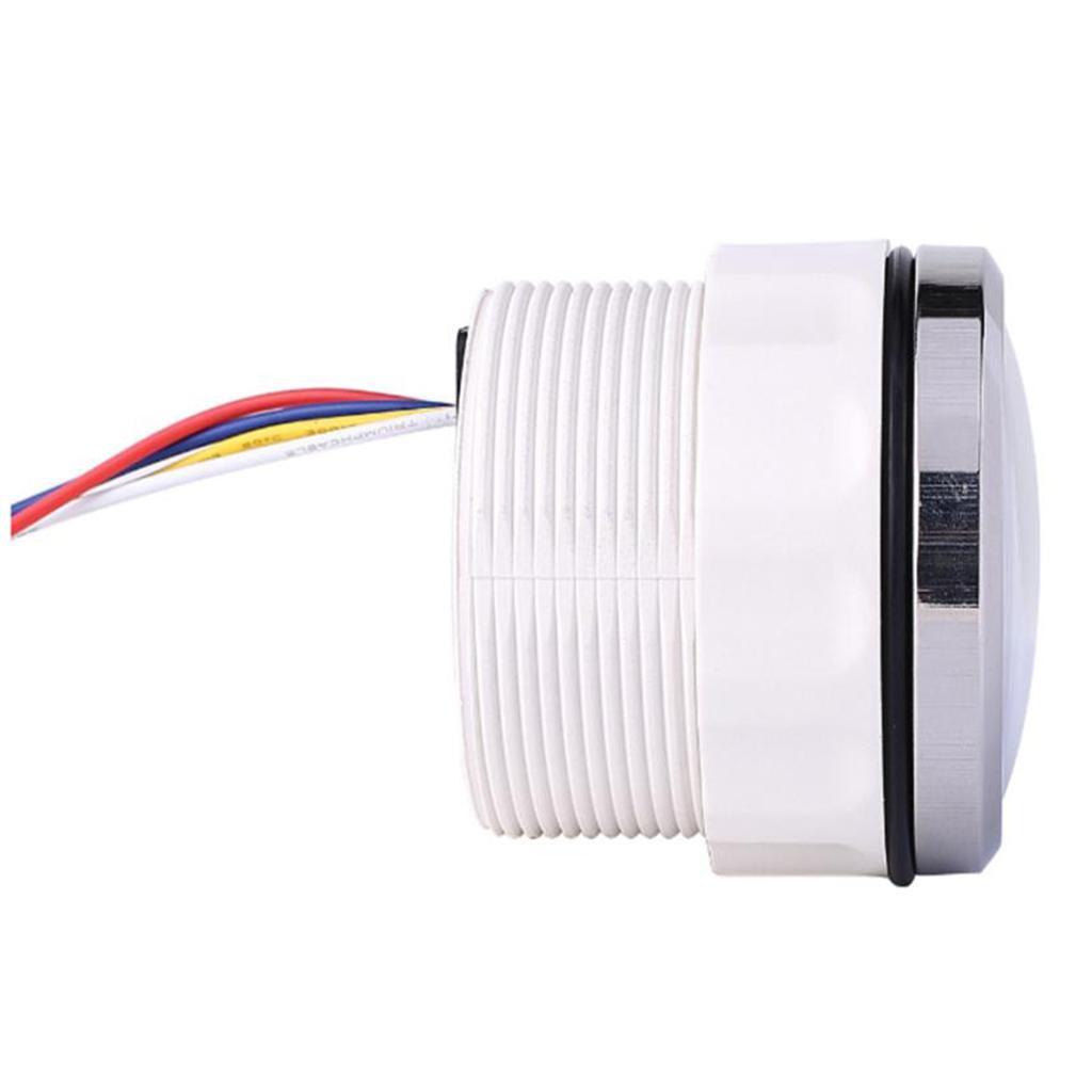 Fuel Level Gauge Boat Marine Fuel Level Gauge White Face LED Display 52mm 2"