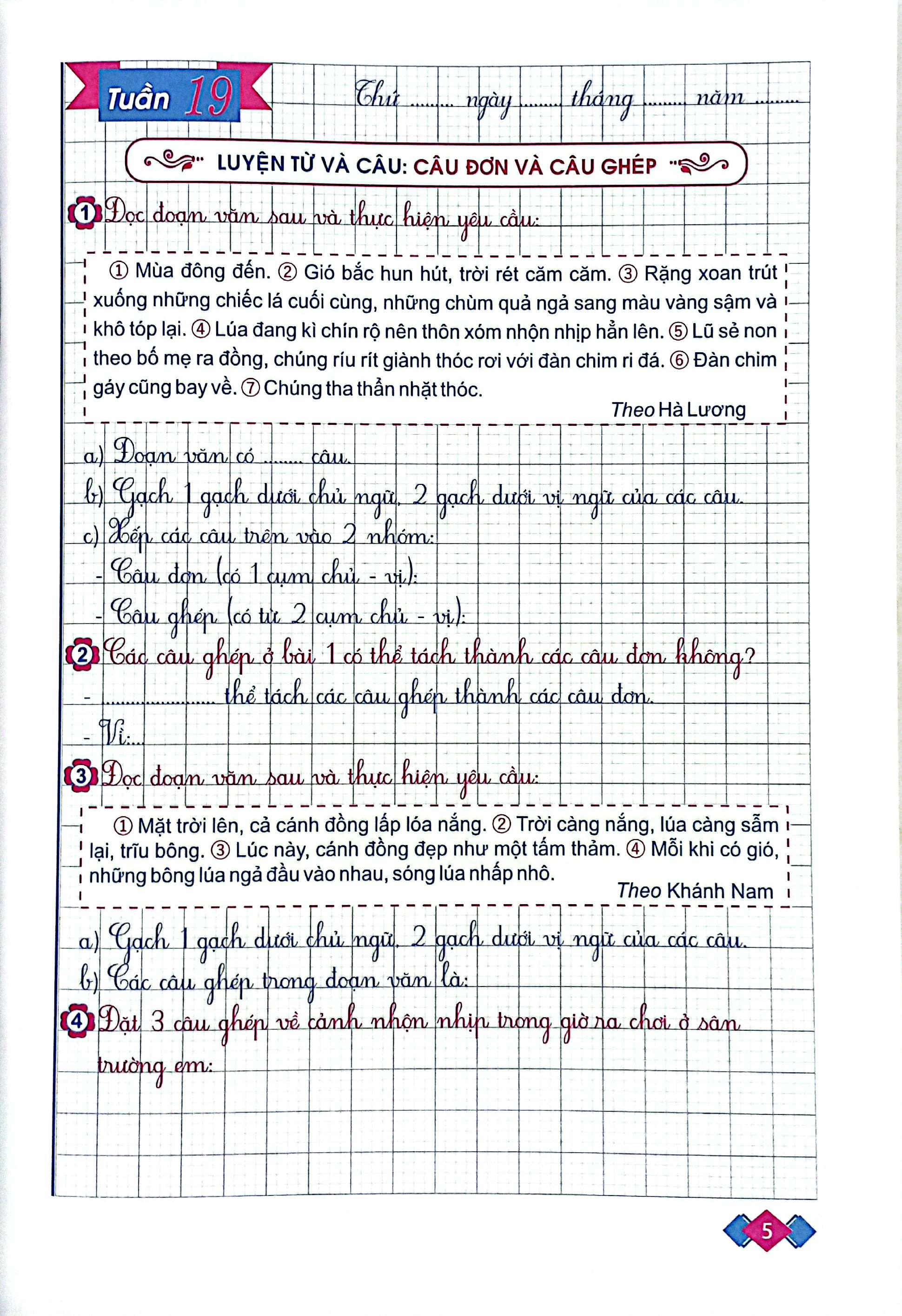 Sách - Vở Ô Li Bài Tập Tiếng Việt Lớp 5 - Tập 2 (Chân Trời)