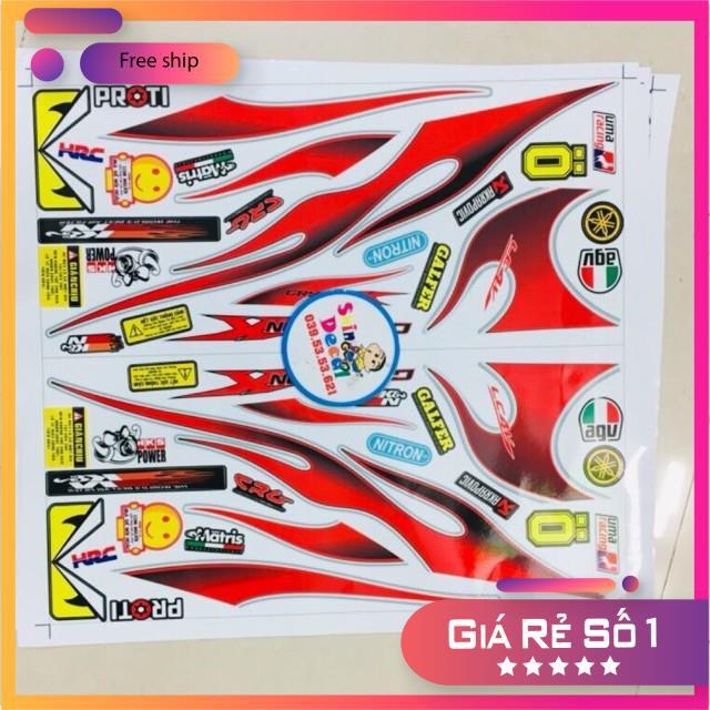 Tem rời dành cho xe Exciter 2010 lửa vang đen