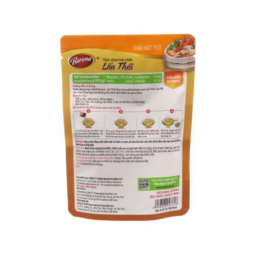 Nước Dùng Hoàn Chỉnh Barona - Lẩu Thái 180g