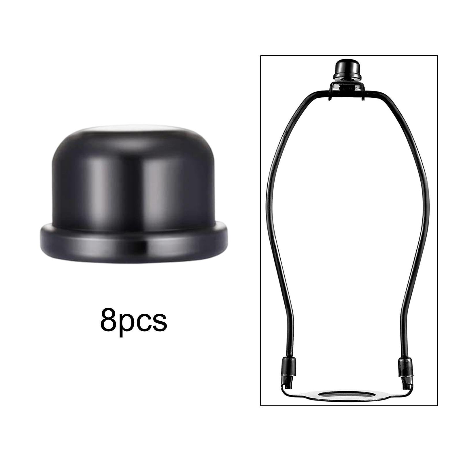 8x Metal Lamp Finials Caps Tapped of Tops for Lamp Shade Holder Harp