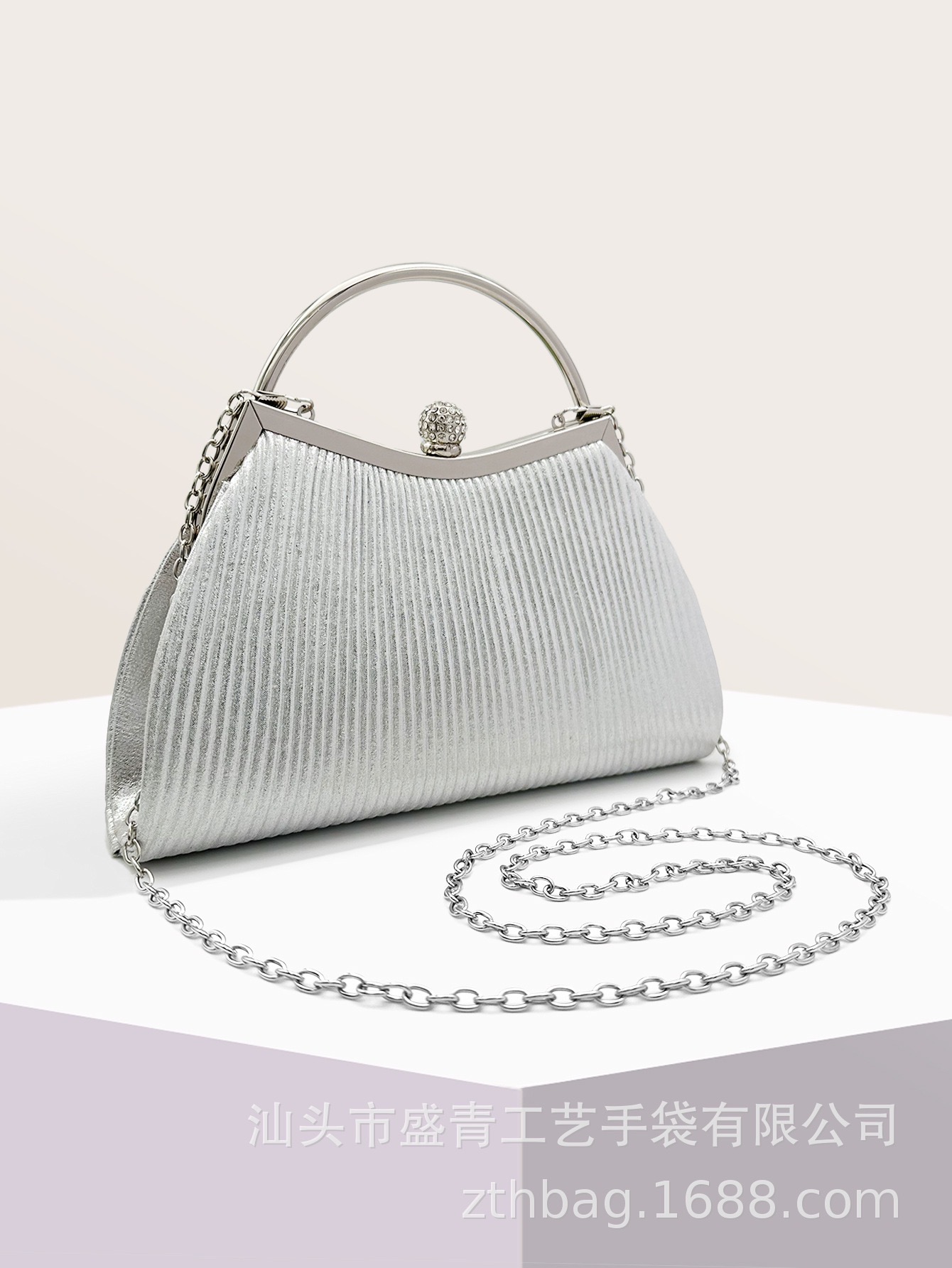 Clutch nữ cầm tay dự tiệc có quai xách đính nhũ kim tuyến siêu sang chảnh VDT01