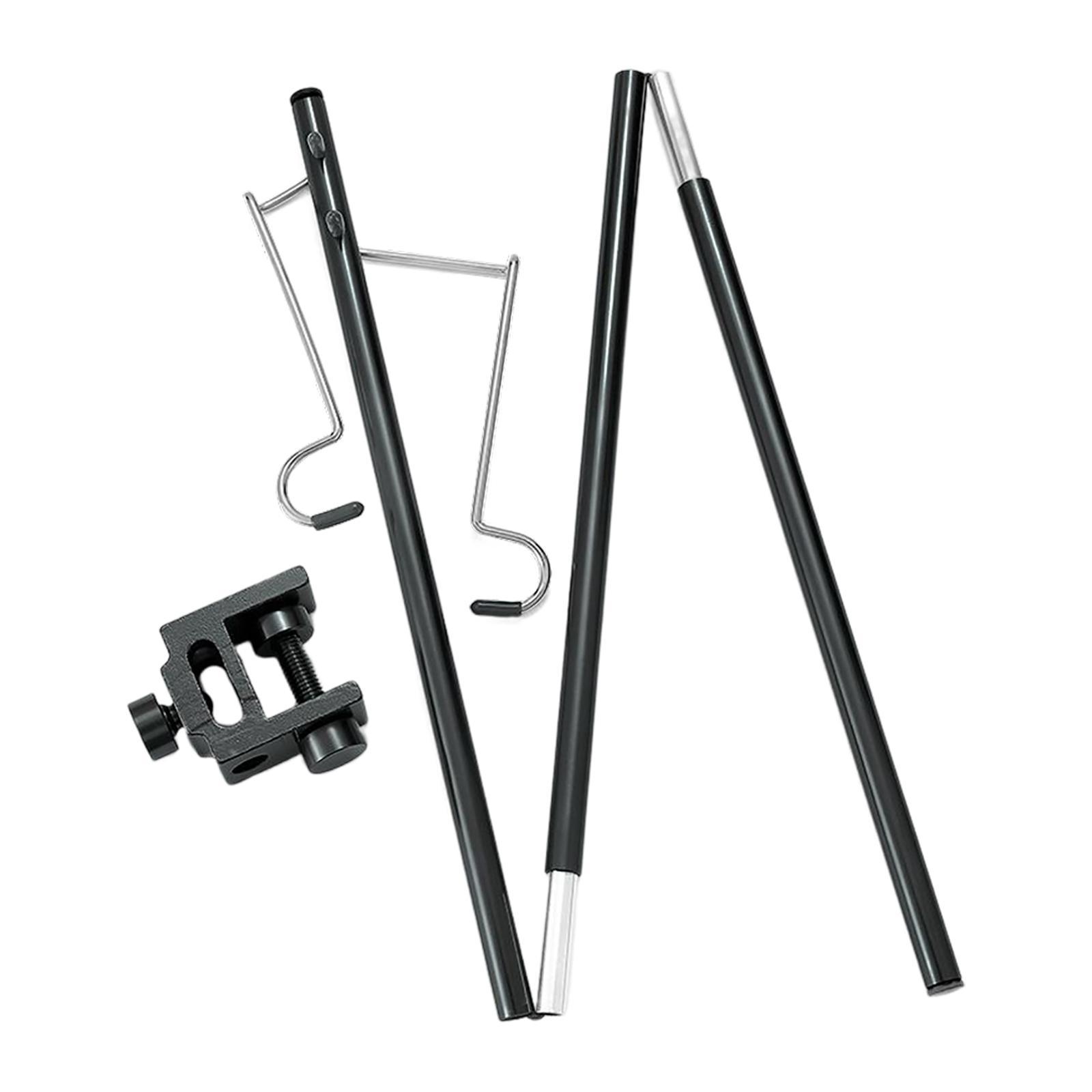 Folding Lamp Pole for Camping Table Lantern Stand Portable Aluminum Alloy Lantern Stand for Outdoor, Backpacking, Hiking, Picnic, Fishing