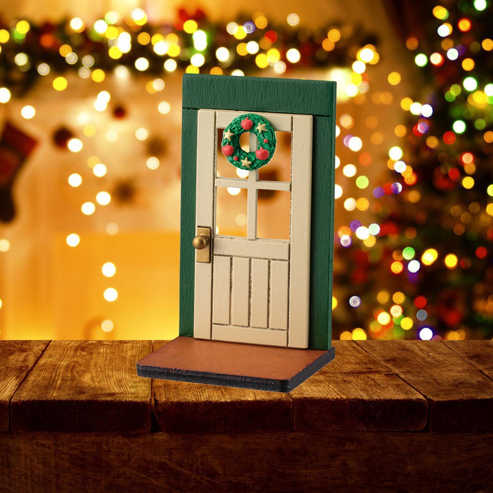 Christmas Fairy Door Fairy Wooden Door Dollhouse Mini Entry ...