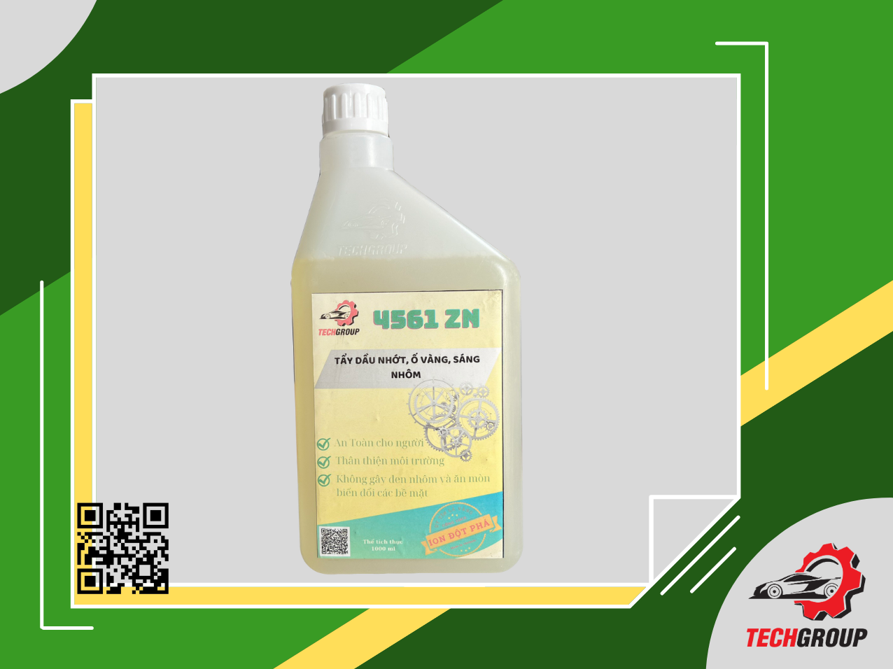 Dung dịch tẩy dầu nhớt, ố vàng, sáng nhôm Techgroup 4561 ZN – 1 Lít (giá đã giảm 10%)