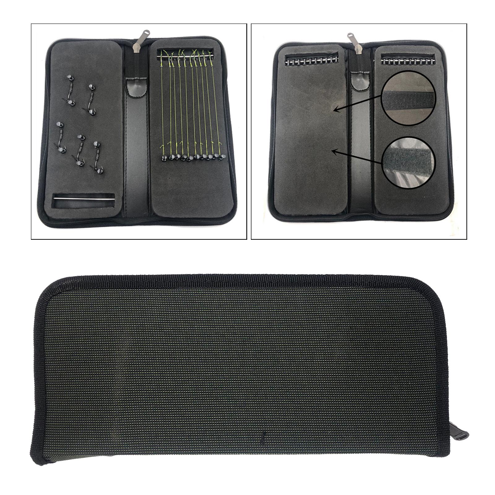 Carp Fishing Tackle Rigs Wallet Case Box For Hooks w/ 20 Pins For Hair Rigs