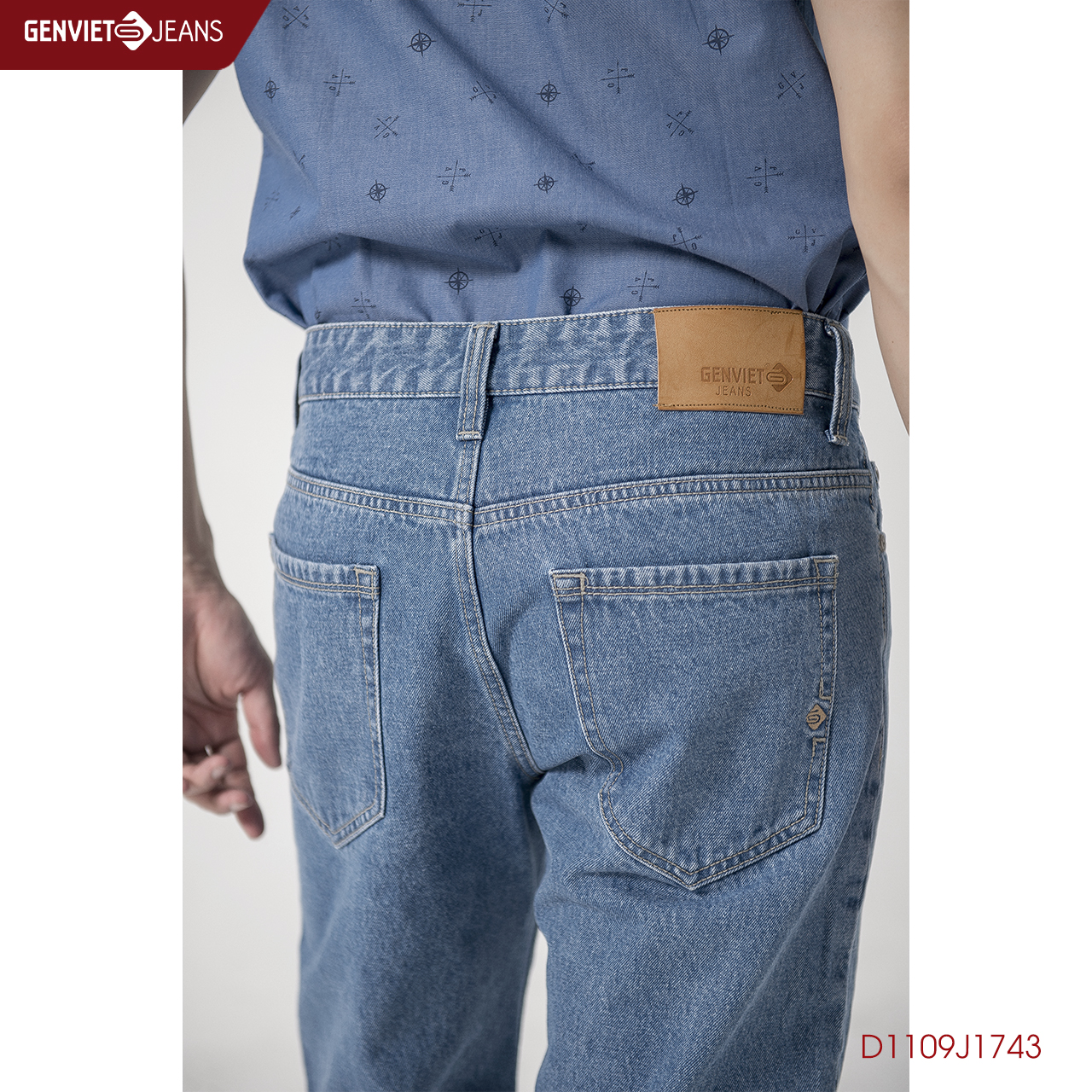 Quần Dài Jeans Nam Ống Đứng D1109J1743  GENVIET