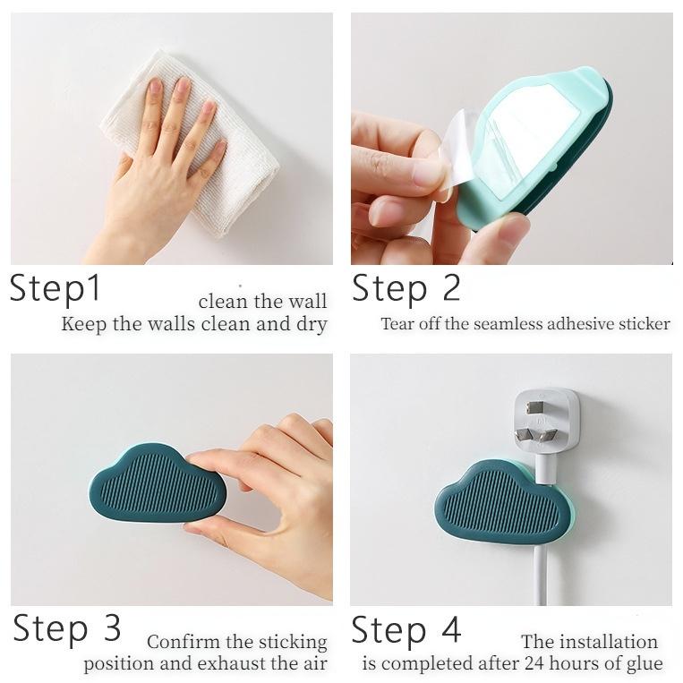Giá Đỡ Ổ Cắm Điện Gắn Tường Hình Đám Mây