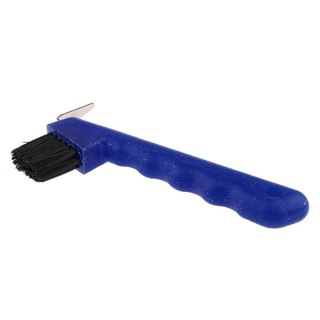 2xHoof Pick with Brush Horse Grooming Equipment Tool Various Colors Blue