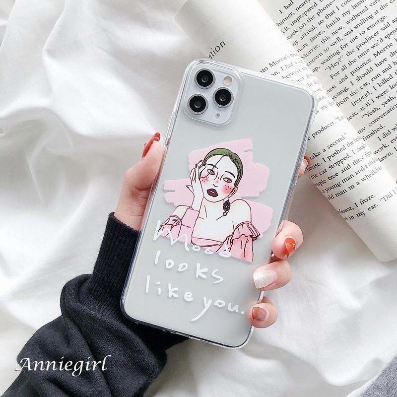 Ốp Lưng Case dành cho Iphone Dẻo Hình cô gái Trong Không Ngả Màu 7g/8g/7Plus/8Plus/X/Xs/Xsmax/Xr/11/11Pro/11Promax/12/12pr