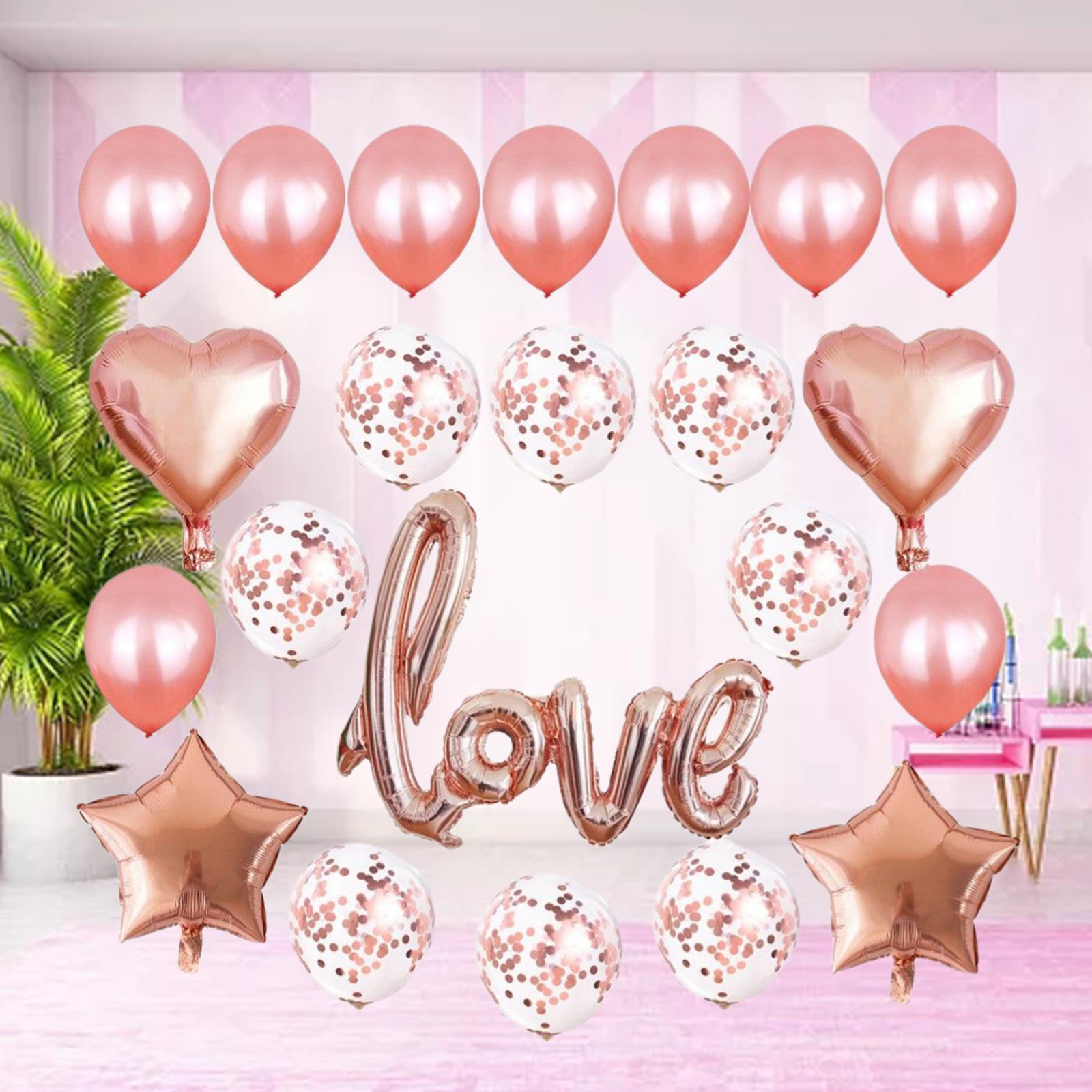 Confetti Latex Balloons W/ Ribbon for Wedding Birthday Party Decoration