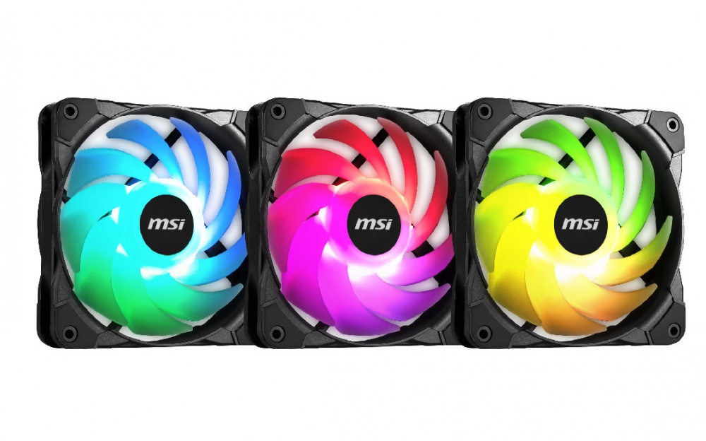 Bộ 3 Quạt Tản Nhiệt MSI Rainbow - RGB Controller - Hàng chính hãng