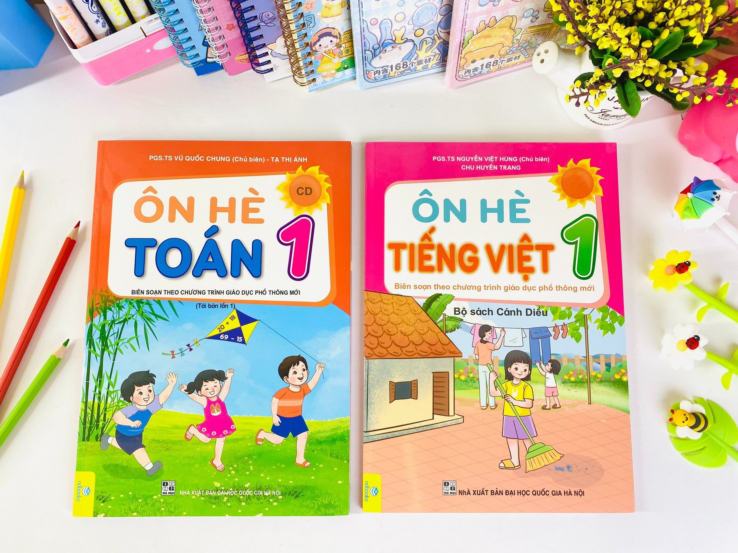 Sách - Combo 2 cuốn Ôn Hè Toán + Tiếng Việt Lớp 1 - Biên soạn theo chương trình GDPT mới Cánh Diều