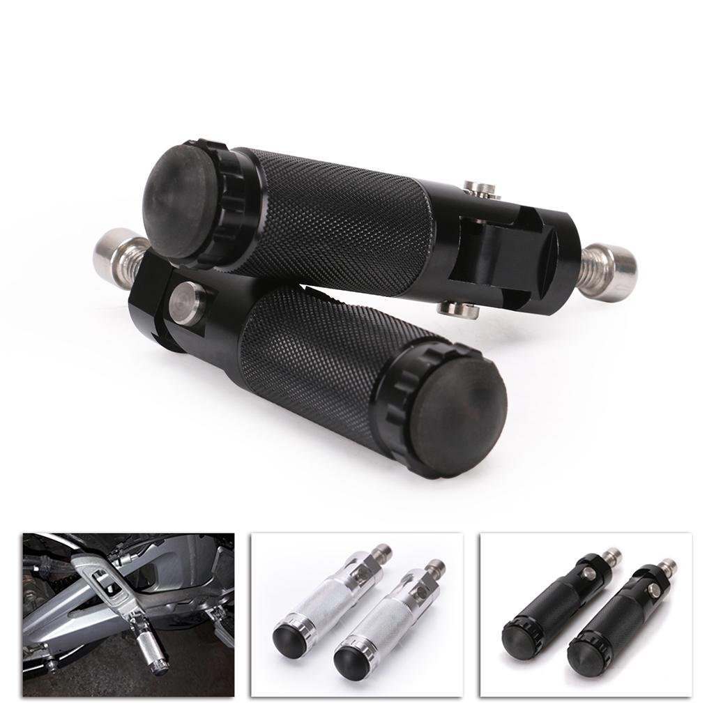 2Pcs Black Aluminum Motorcycle Motocross Foot Pegs Footrest Footpegs