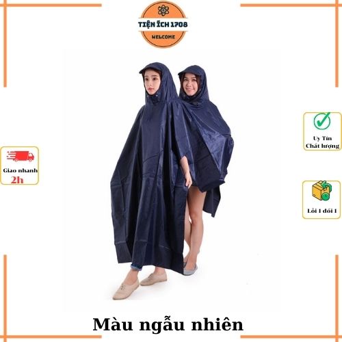 Áo Mưa vải Dù PEAFLO – Áo Mưa Cánh Dơi 2 Đầu – Màu Ngẫu Nhiên