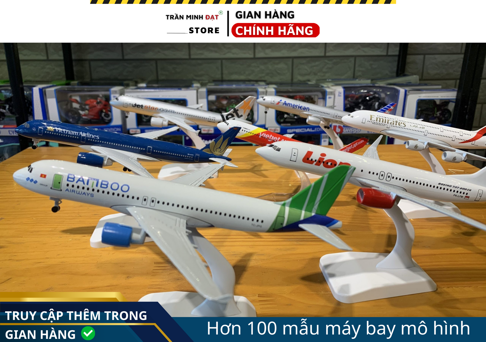 Mô hình máy bay EVA Airways B747 20cm Kèm Đế Trưng Bày + Có Bánh Xe - Trần Minh Đạt Store