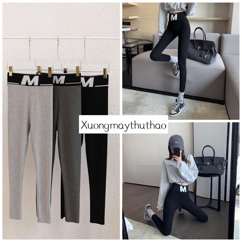 Quần legging chữ M len tăm cạp cao che bụng /dày dặn