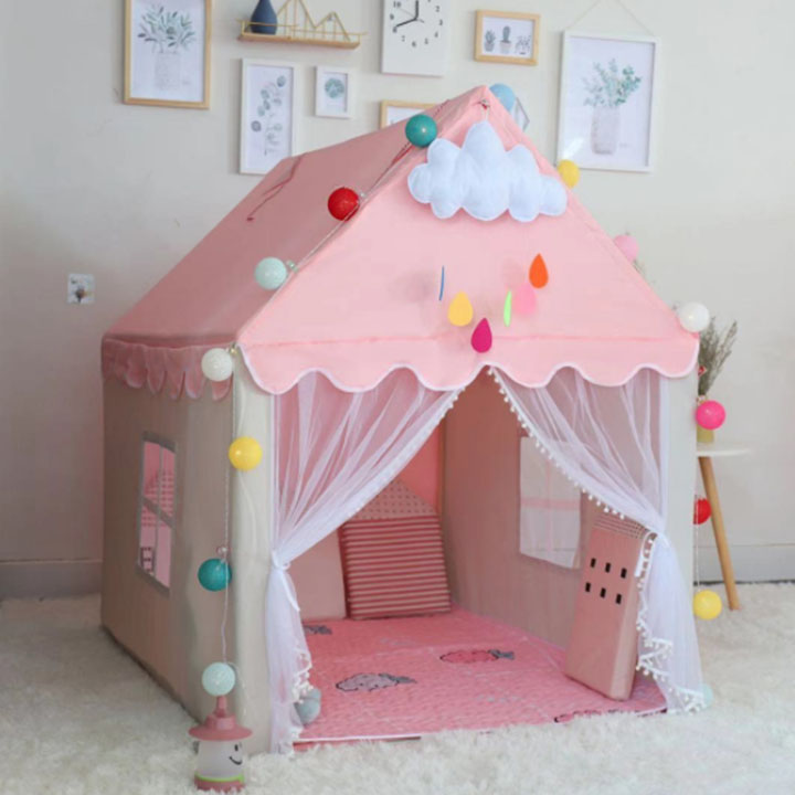 LỀU CÔNG CHÚA HOÀNG TỬ HÌNH NGÔI NHÀ SIZE LỚN 120x90x135cm Hàng Chính Hãng
