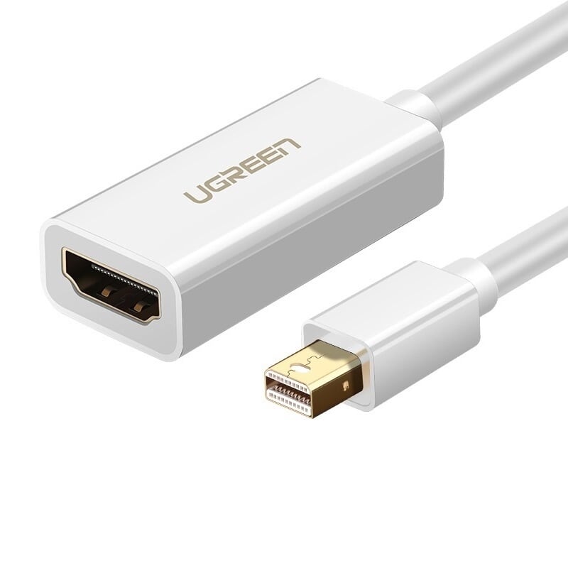 Cáp chuyển đổi Mini DP sang HDMI 4K*2K/30Ghz 25CM màu Trắng Ugreen 40361MD112 Hàng chính hãng