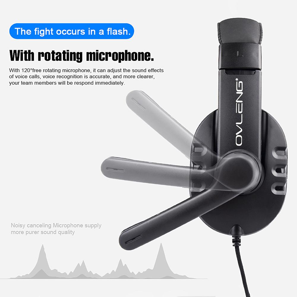 Tai nghe chơi game 3,5 mm VLENG P3 có micrô có thể điều chỉnh cho máy tính xách tay PC