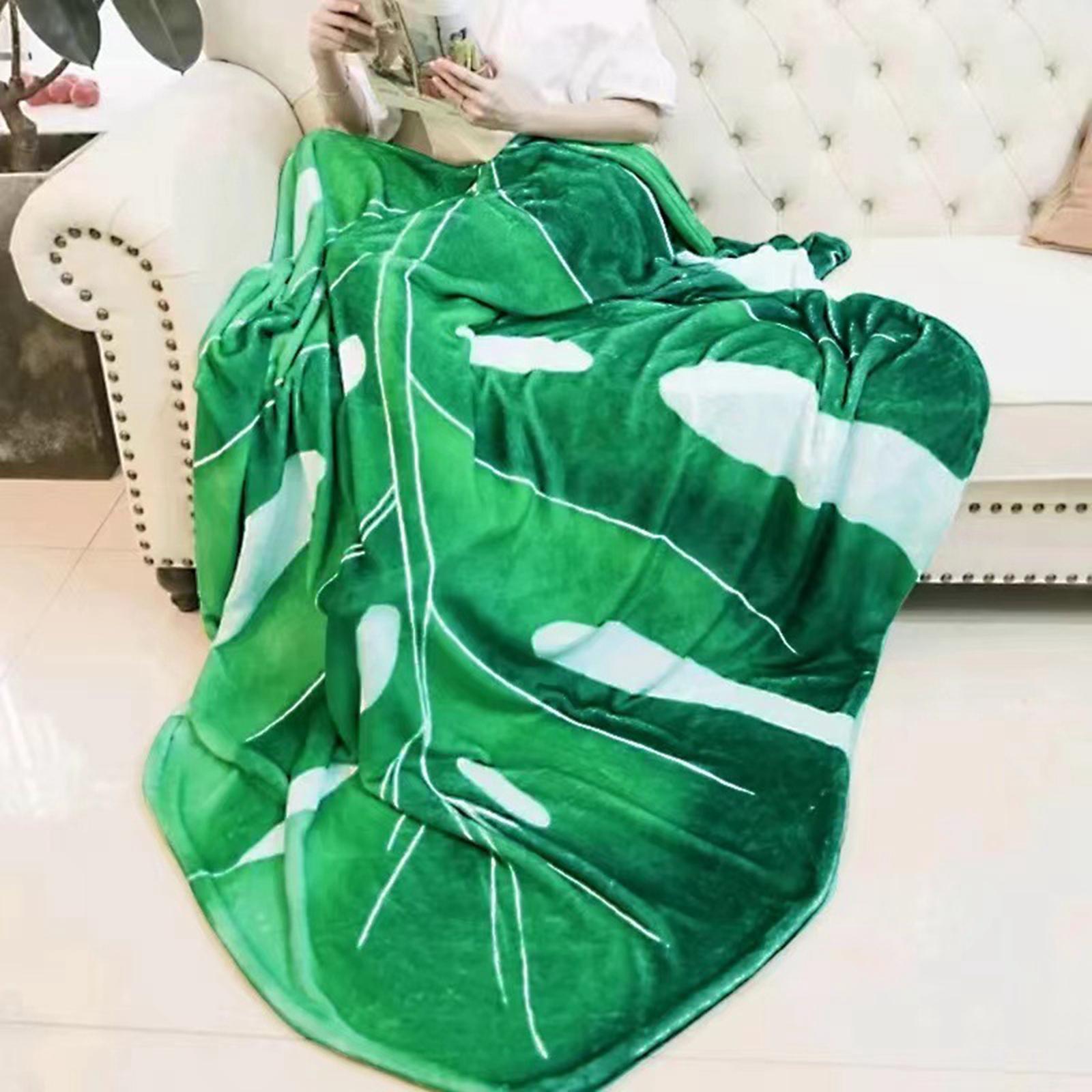 Comfortable Leaf Blanket Flannel Blanket Throw Blanket for  Indoor Couch