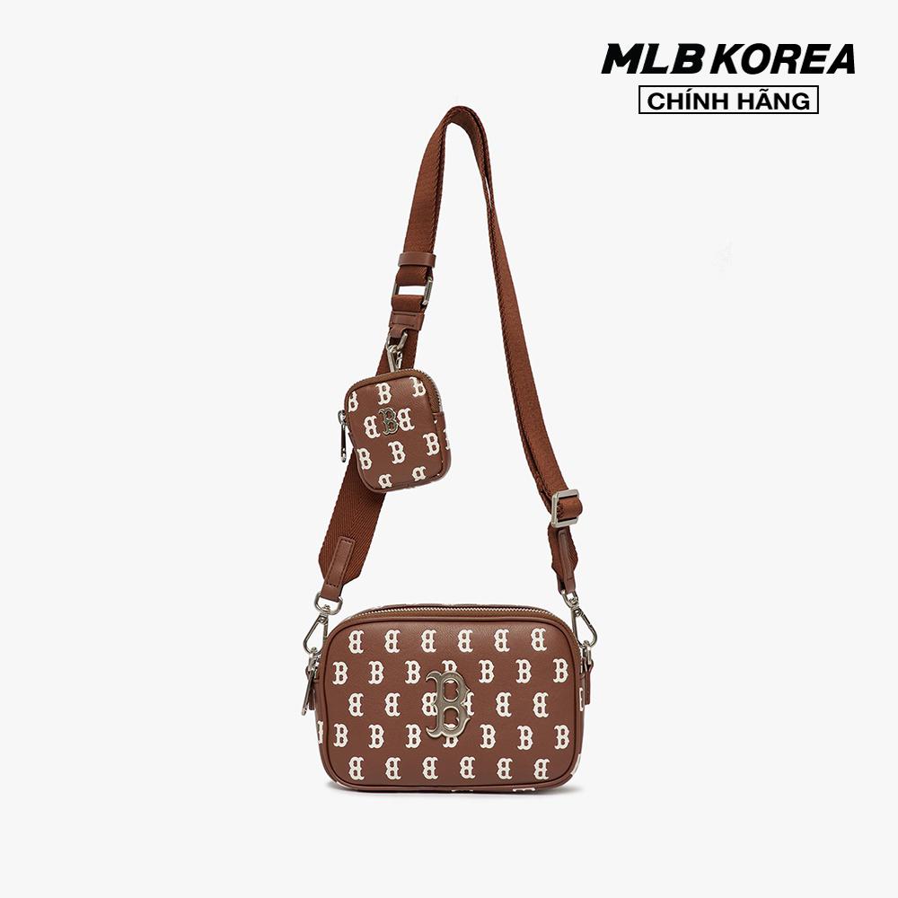 MLB - Túi đeo chéo chữ nhật Classic Monogram PU Emboss Mini 3ACRS092N