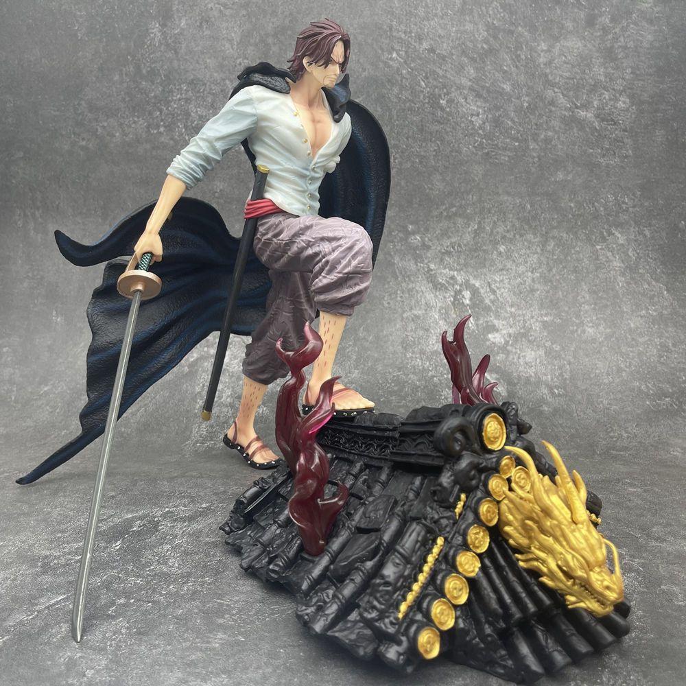 Mô Hình Shanks Tóc Đỏ Đứng Gác Mái Nhà 32CM Mô hình One Piece Cao Cấp, Figure Mô Hình Anmie One Piece Luffy Vua Hải Tặc