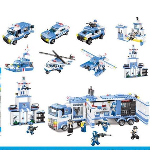 Lắp Ráp, Ghép Hình Biệt Đội Đặc Nhiệm Cảnh Sát 1122 Miếng Ghép, Với 8 Tạo Hình Khác Nhau LX. A322