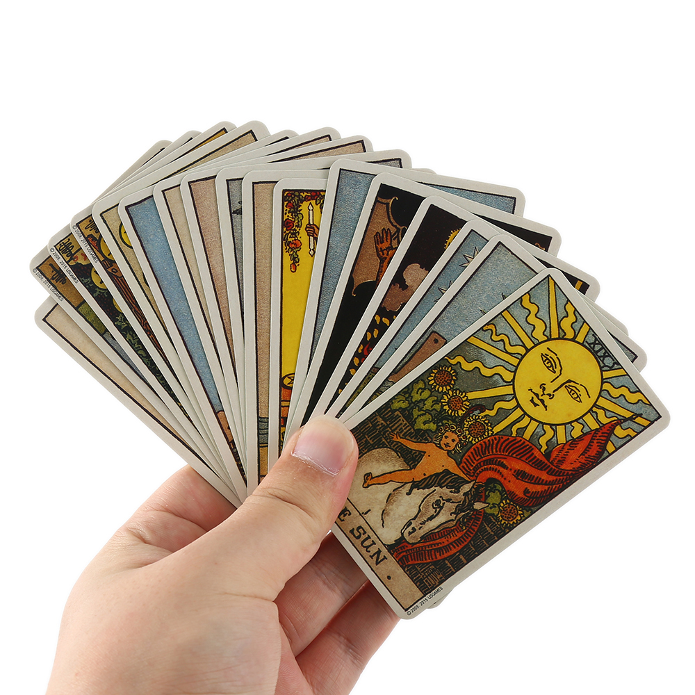 [Mạ Cạnh] Bộ Bài Tarot Waite Smith Hộp Thiếc 78 Lá 98x58 Mm Tặng Đá Thanh Tẩy