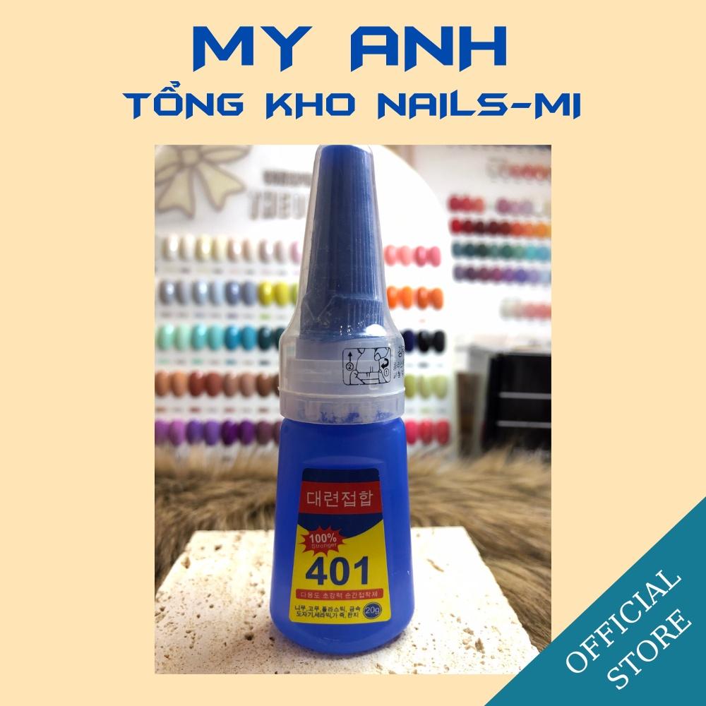 Keo dán đa năng Hàn Quốc loại tốt chuyên dụng cho dân làm móng - Keo 401 Dán Móng Nail (20g) - Chuẩn Loại 1