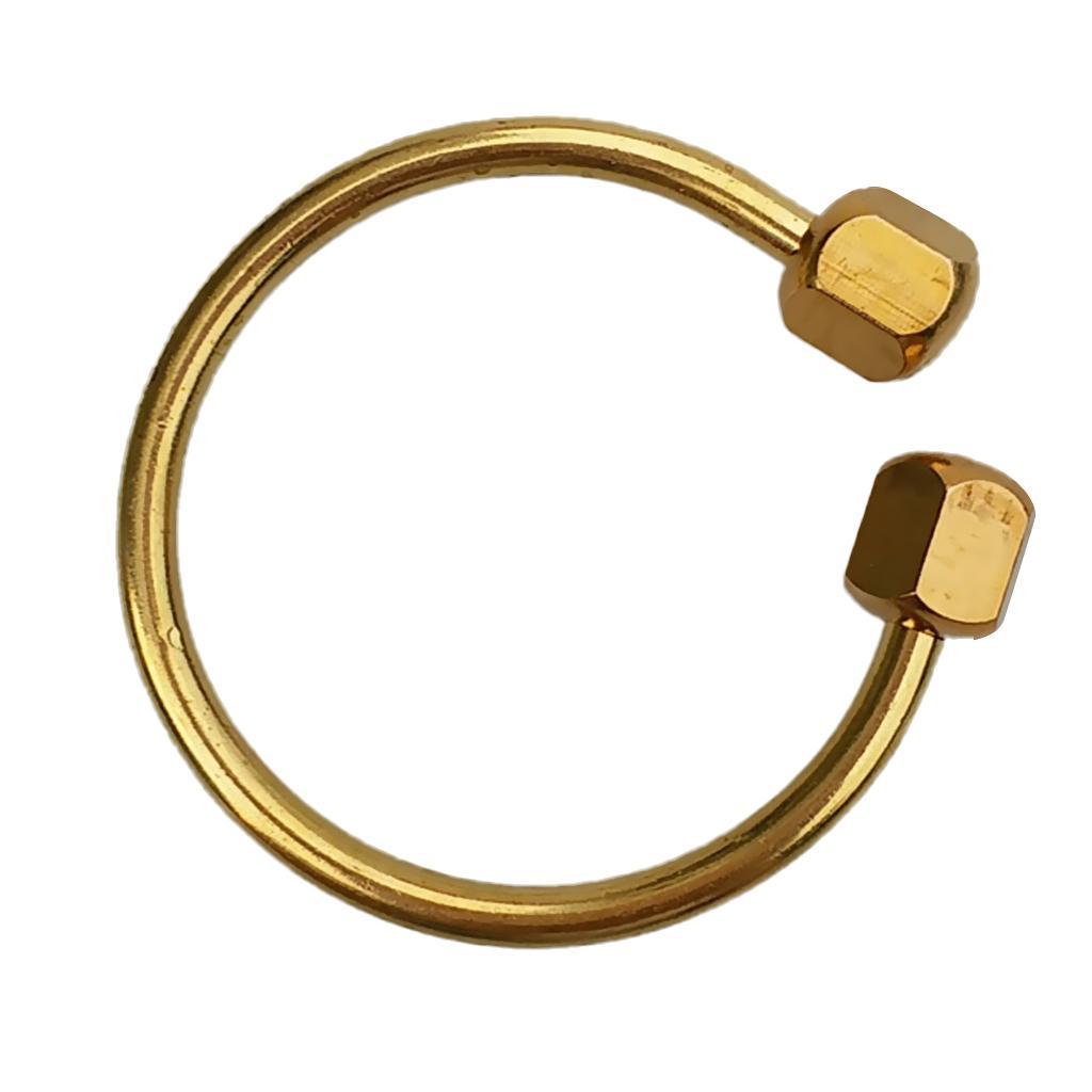 Durable Solid Brass Keychain Keyring Key Holder for Outdoor Sports Scuba Diving Snorkeling Travel