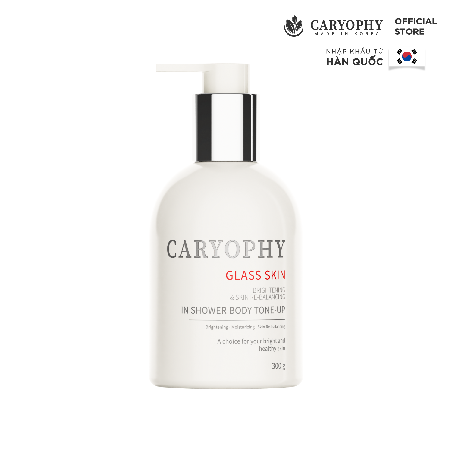 KEM DƯỠNG TRẮNG DA BODY CARYOPHY GLASS SKIN 3 IN 1 300G