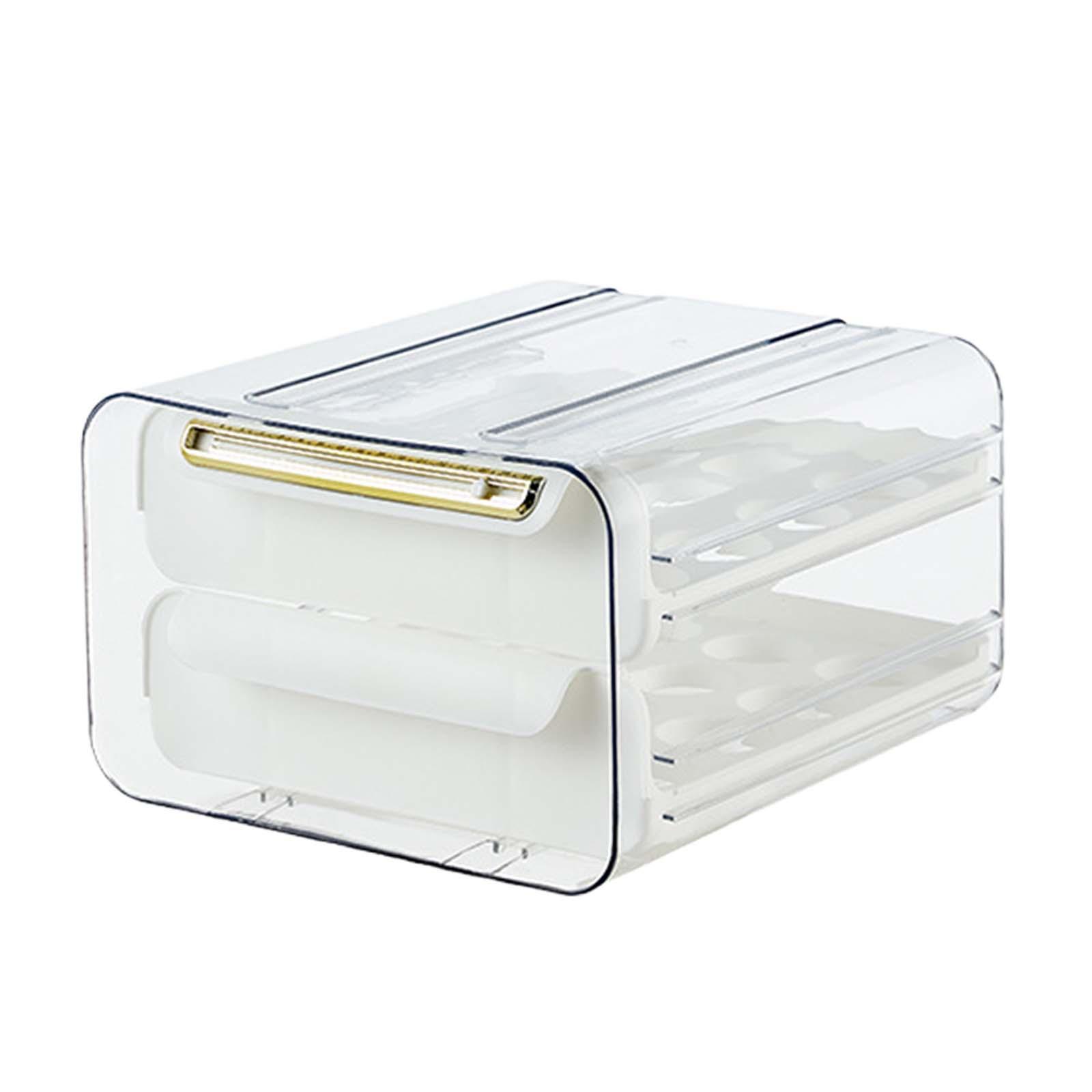 Egg Container Fridge Egg Tray Egg Storage Box Sturdy Space Saving for Pantry