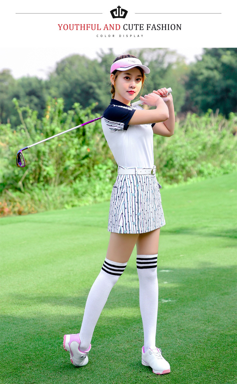 Áo cộc tay golf nữ chính hãng PGM YF170 - Áo goft nữ phong cách hàn quốc siêu đỉnh