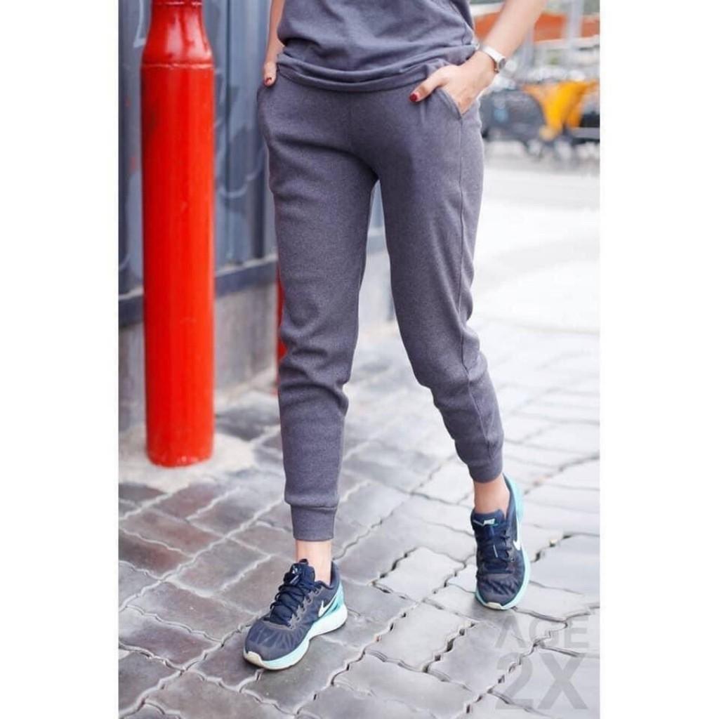 Quần Jogger Len Tăm Nữ Cao Cấp ( Dày Dặn, Siêu Ấm, Giữ Nhiệt )
