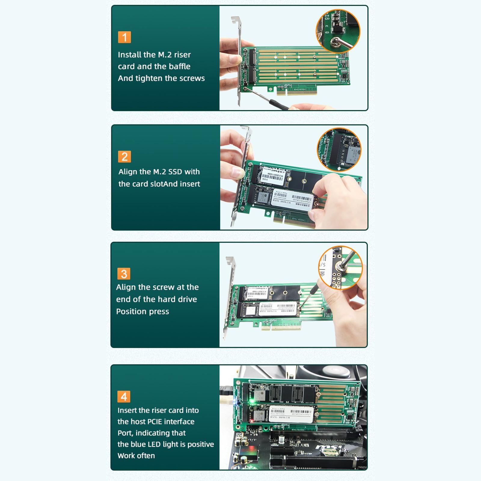 SSD Expansion Card M.2 NVMe to PCIe Adapter M Key B Key For PC M.2 SATA SSD