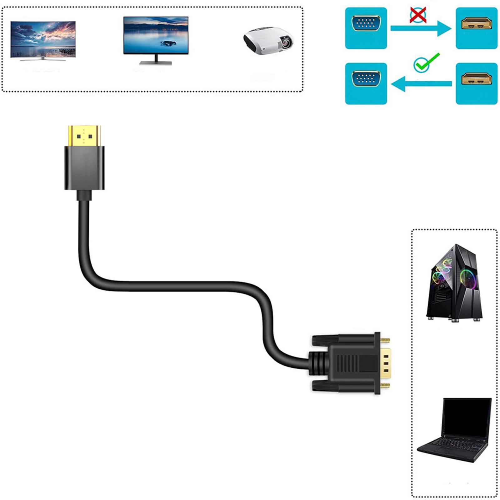 To VGA Cable Male to Male uni directional for Laptop PC Monitor