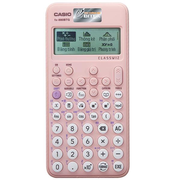 Máy Tính CASIO FX-880BTG - Màu Hồng