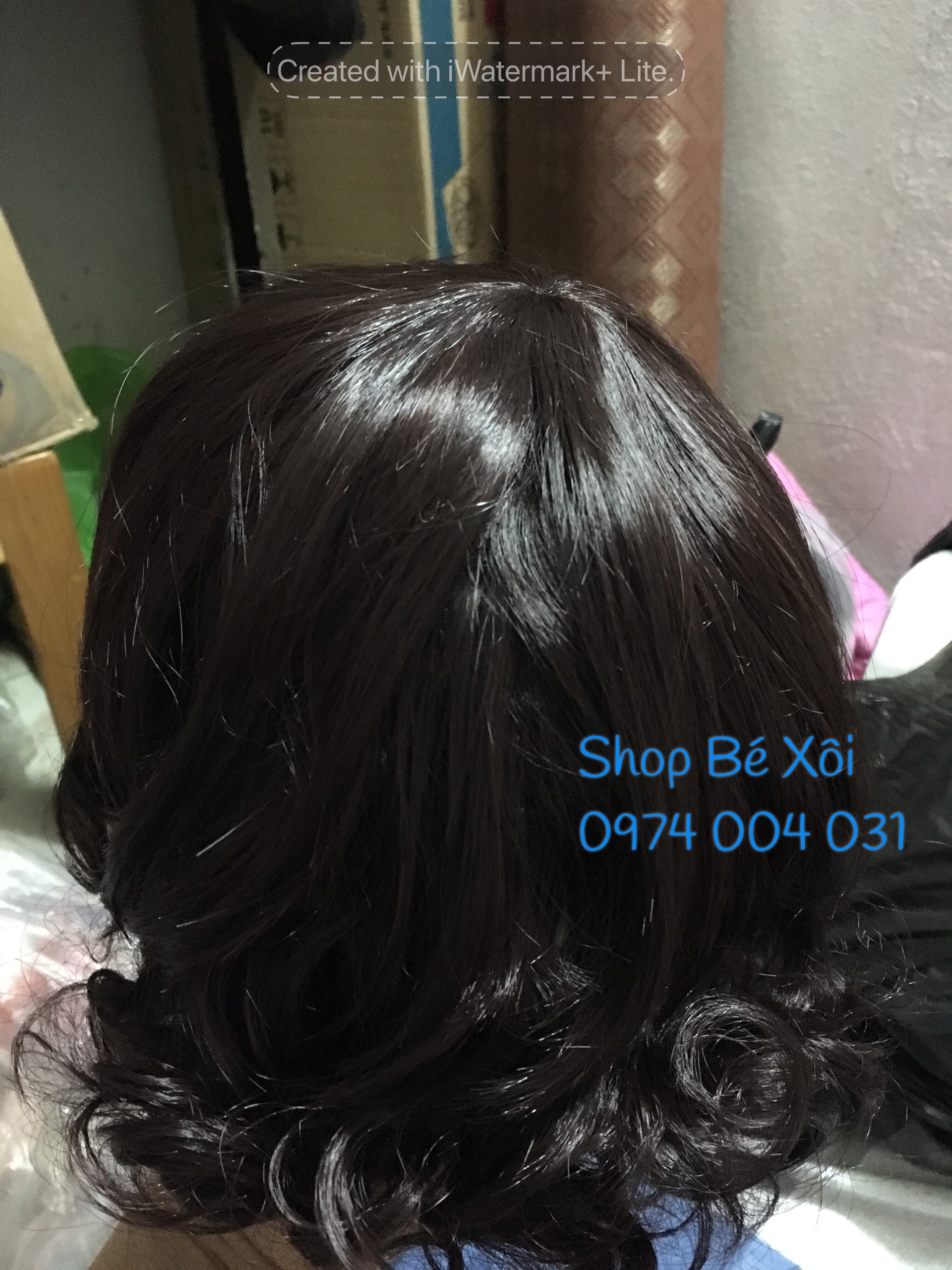 Bộ đầu tóc giả uốn xoăn cho bé