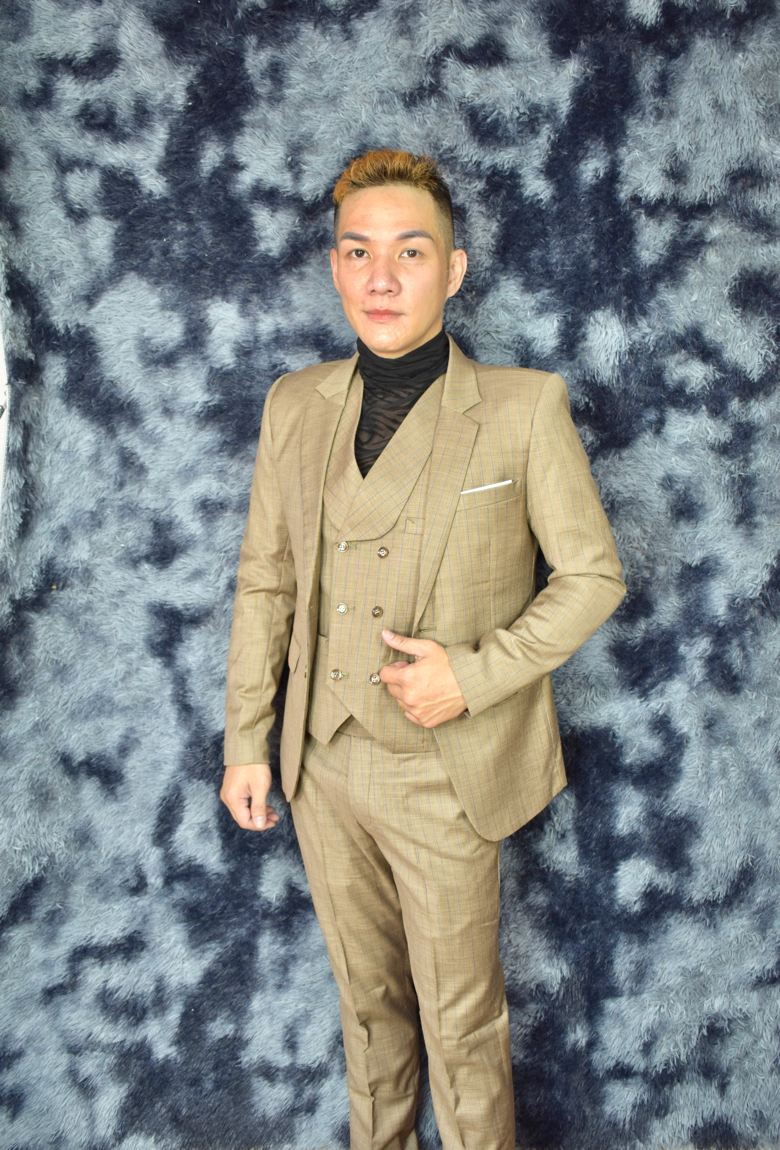 Combo bộ vest nam màu nâu ôm body