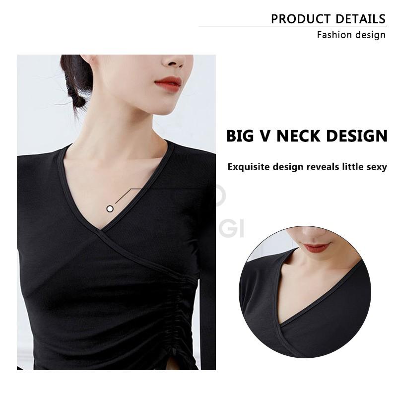 Áo Tay Dài Cổ Chữ V Thời Trang Quyến Rũ Cho Nữ