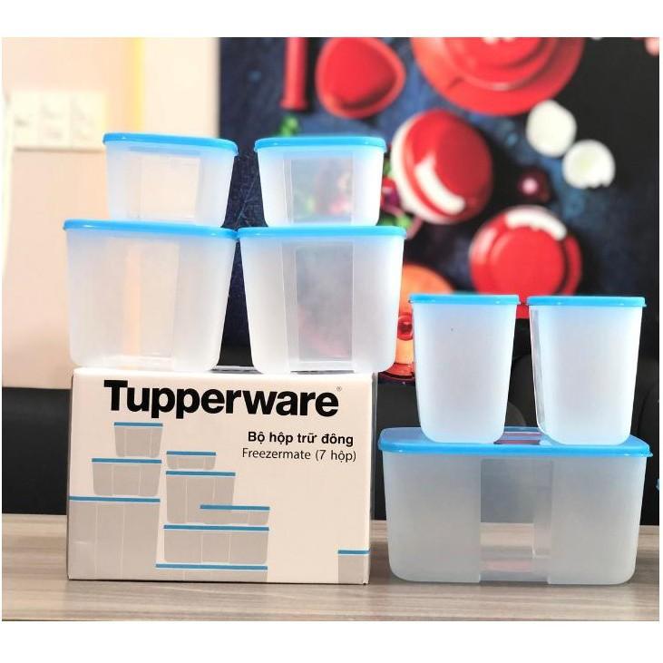 Bộ Hộp Trữ Đông Freezermate 7 Hộp Tupperware, Hộp Bảo Quản Thực Phẩm, Nhựa Nguyên Sinh An Toàn