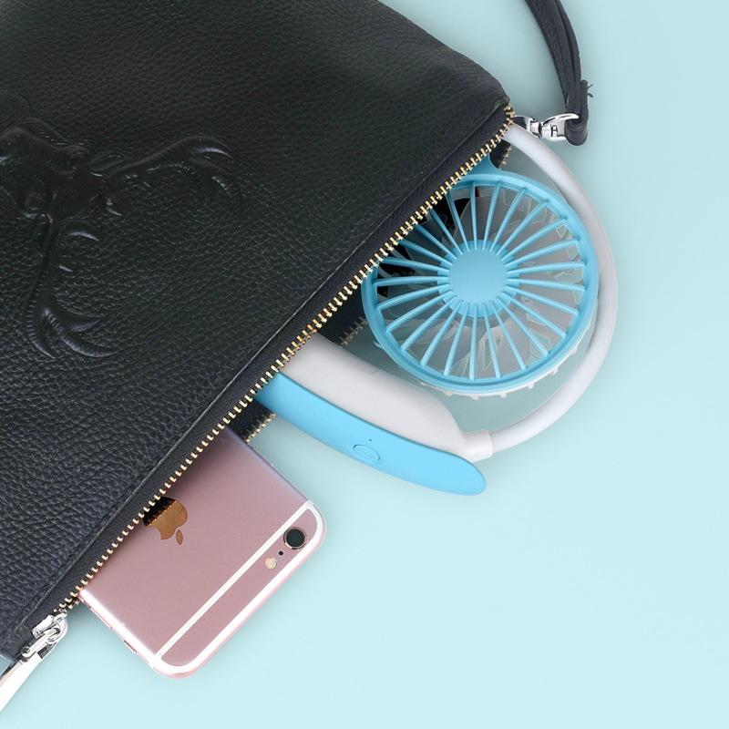 JIASHI Quạt Điện usb Mini Đeo Cổ Có Thể Gấp Gọn Tiện Dụng Hàng nhập khẩu