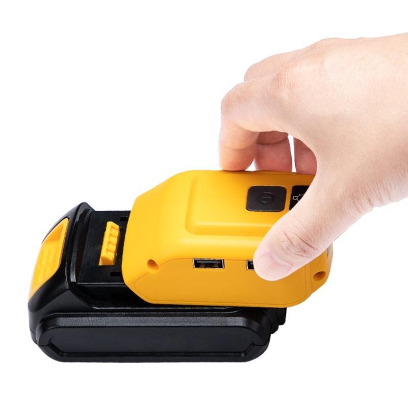 Đèn pin Lithium cầm tay khẩn cấp 2 ổ cắm sạc nguồn USB 14.4/18V tương thích với DCB090