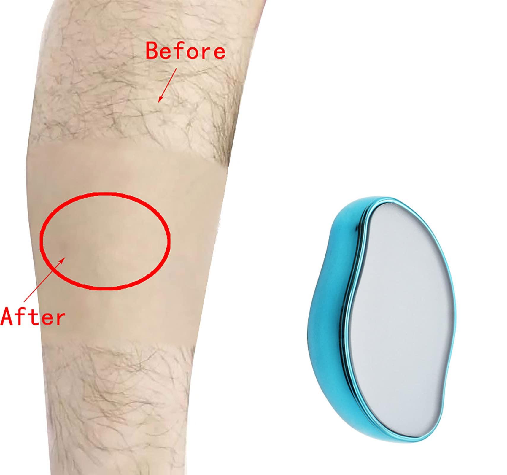 Máy cạo râu pha lê, Máy tẩy lông pha lê không đau Mini Magic, Máy cạo râu có thể rửa được thân thiện với da, 4.1''x2.4''