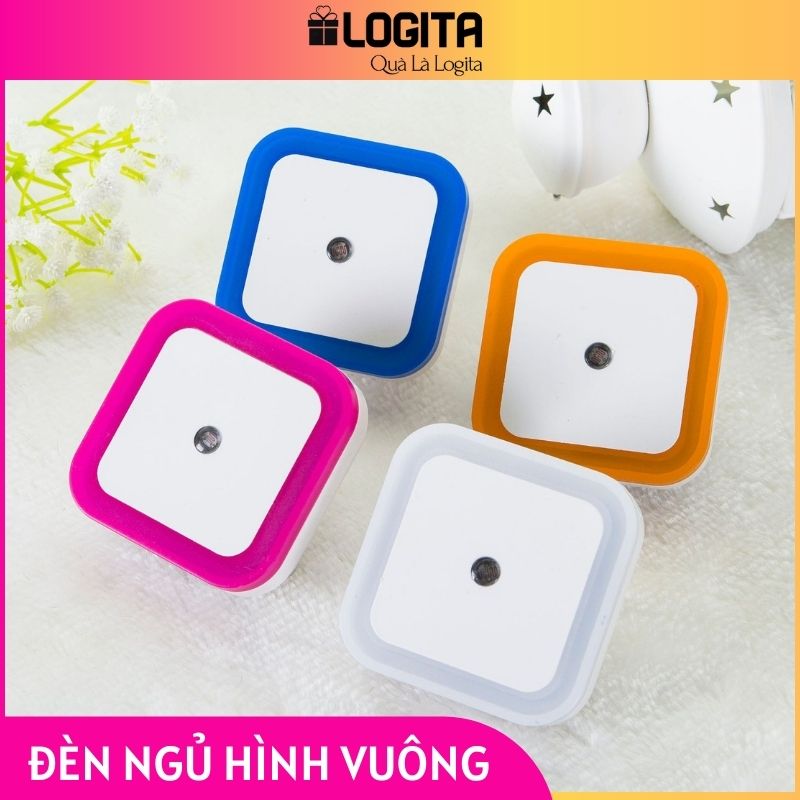 Đèn Ngủ Mini Thông Minh Căm Biến Ánh Sáng - Đèn Ngủ Led Hình Vuông LOGITA