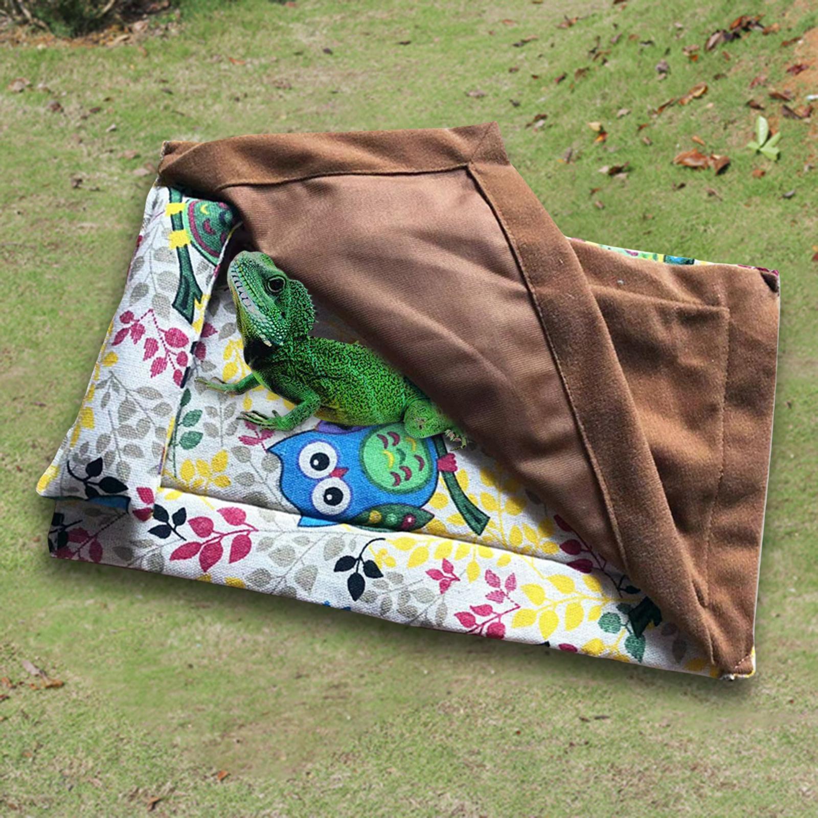 Reptile Sleeping Bag with Pillow Blanket Reptile Habitat Accessories