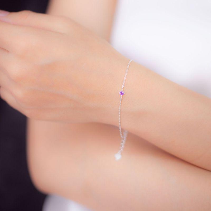 Lắc tay bạc đính đá cao cấp YN JEWELRY